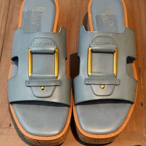 Franco Sarto Hesta Platform Sandal in Denim Blue, size 10